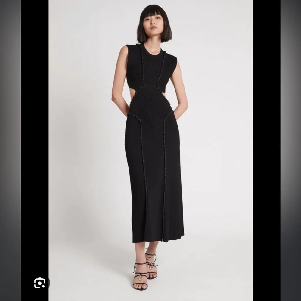Aje Arp Cut out knit midi dress black - Picture 10 of 12